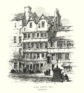 Allan Ramsays Winkel, Edinburgh door Samuel Read